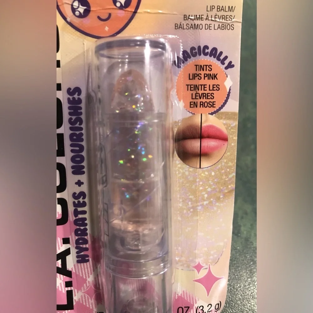 2pack peachy pie scented cheeky & peachy‎ glitter sparkle lip balm new